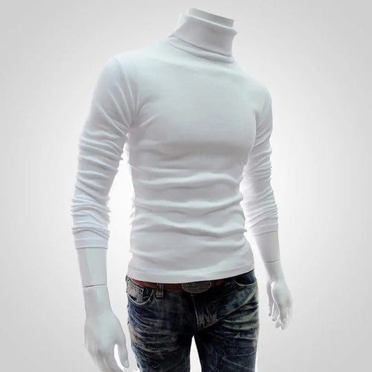 Shirt Stretchy Soft Autumn Turtleneck Long Sleeve Solid Color Winter