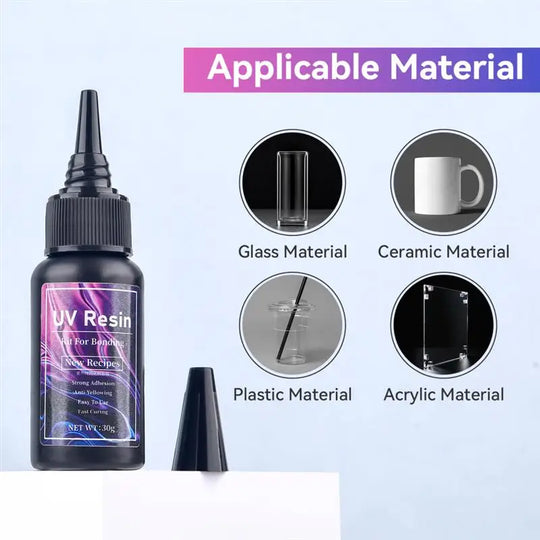 20g/30g/50g UV Epoxy Resin Glue DIY Jewelry Making High Transparency Fast Drying High Hardness Glue UV Lamp DIY Craft Decor