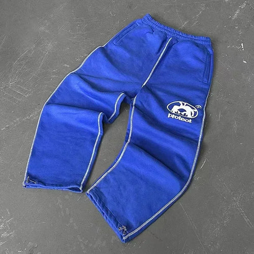 Harajuku Man Long Pants Cargo Streetwear Joggers Men Y2k Casual Police