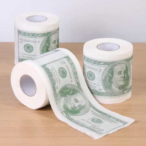 1 Roll Home Supplies Wood Pulp One Hundred Dollars Printed Rolling