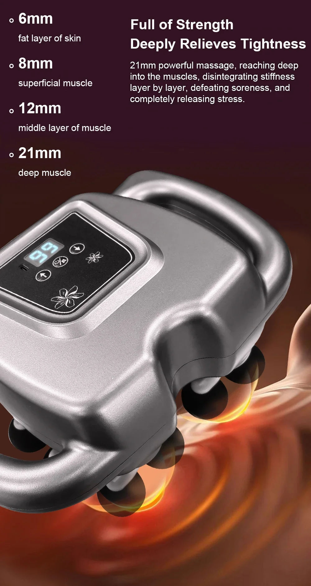 Gun Muscle Massager Gun Sixteen-head High Frequency Neck Shoulder Waist Massage Machine Professional Fascia Massage Gun