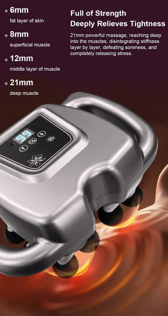 Gun Muscle Massager Gun Sixteen-head High Frequency Neck Shoulder Waist Massage Machine Professional Fascia Massage Gun