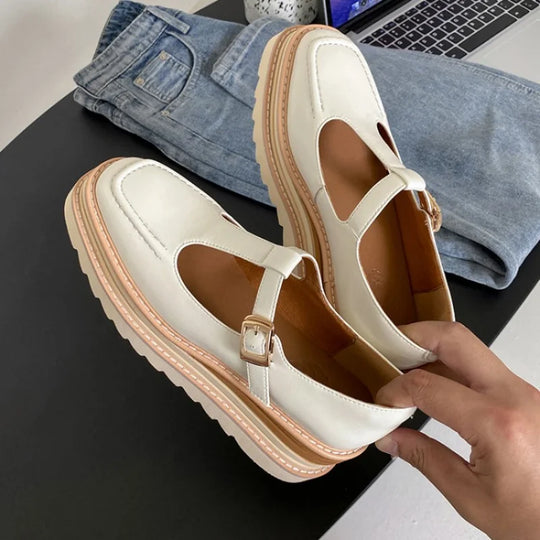 Fashion High Heels Cow Leather Women Wedges Shoes Elegant Ladies Party Shoes Brand Women Pumps Retro Woman Wedge Heel 6cm