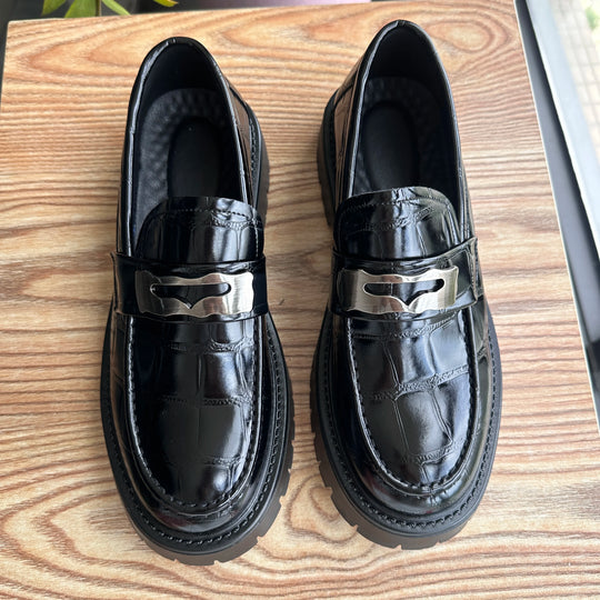 STRONGSHEN Men Oxford Shoes Leather Platform Casual Shoes Comfortable Formal Loafer Business Office Formal Dress Shoes 38-46