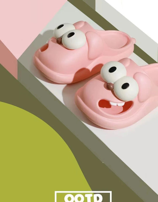 Eyeshine Large Eye Women Slippers Waterproof Lightweight Shower Sandals Fashion House Slippers Lovely Cozy Unisex Cartoon Slipper