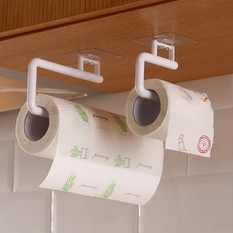 Kitchen Paper Roll Holder Cabinet Rag Hanging Holder Towel Hanger