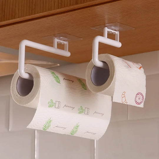 Kitchen Paper Roll Holder Cabinet Rag Hanging Holder Towel Hanger
