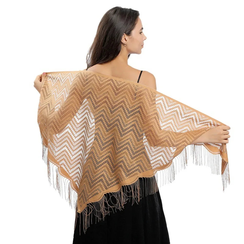 Triangle Scarf Fashion Lace Shawls Lady Cape Wraps Pure Color Wedding