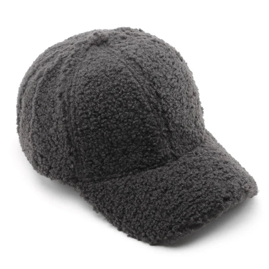 Autumn Winter Baseball Cap Women Artificial Lamb Wool Hats Keep Warm