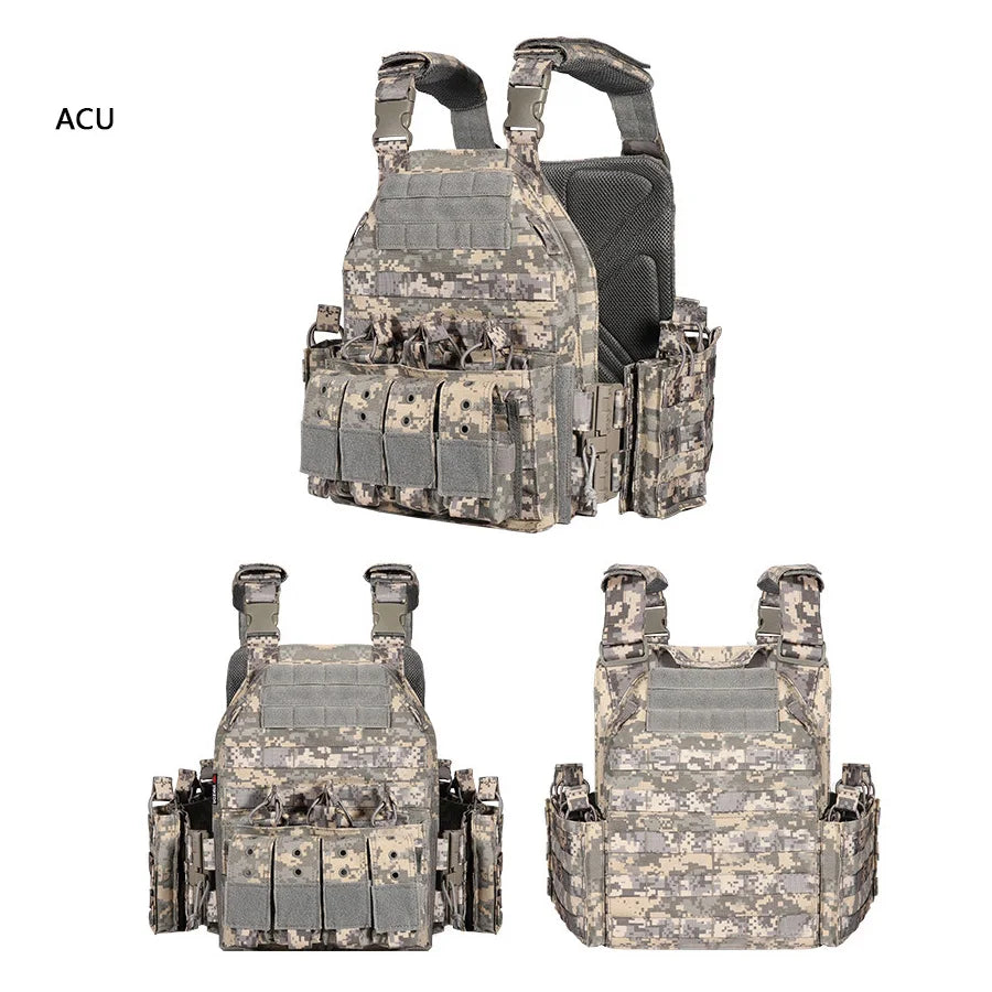 Quick dismantling tactical training vest outdoor CS protective equipment combat vest camouflage suit