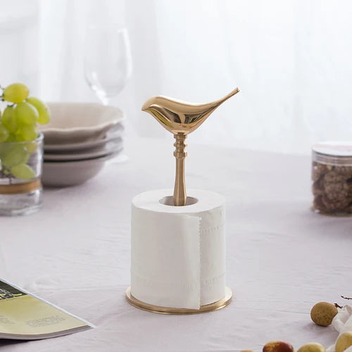 Light luxury brass paper towel holder simple kitchen roll Nordic