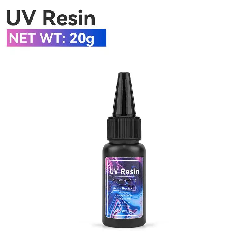 20g/30g/50g UV Epoxy Resin Glue DIY Jewelry Making High Transparency Fast Drying High Hardness Glue UV Lamp DIY Craft Decor