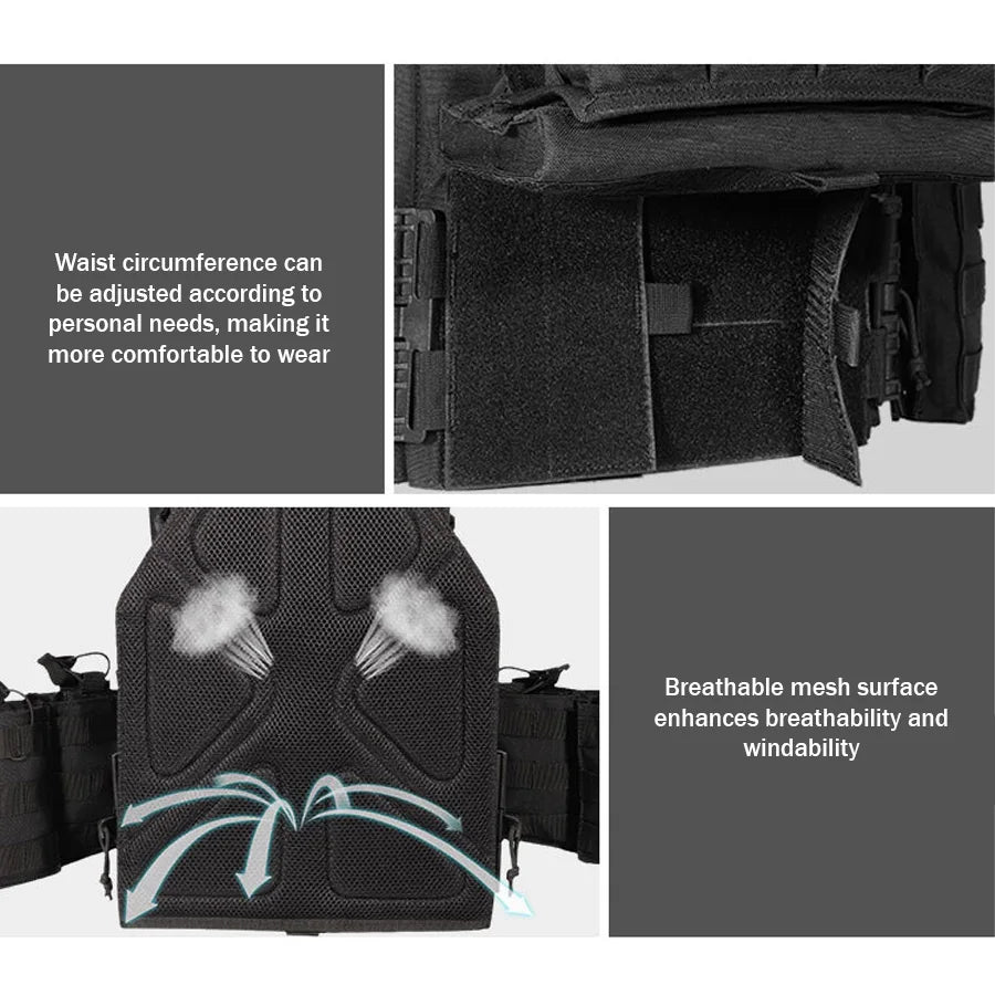 Quick dismantling tactical training vest outdoor CS protective equipment combat vest camouflage suit