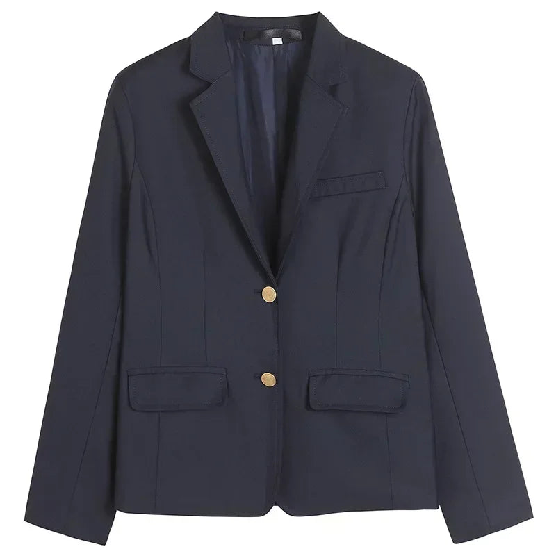 Korean School Uniform Navy Blue Blazer Japanese High School Uniform