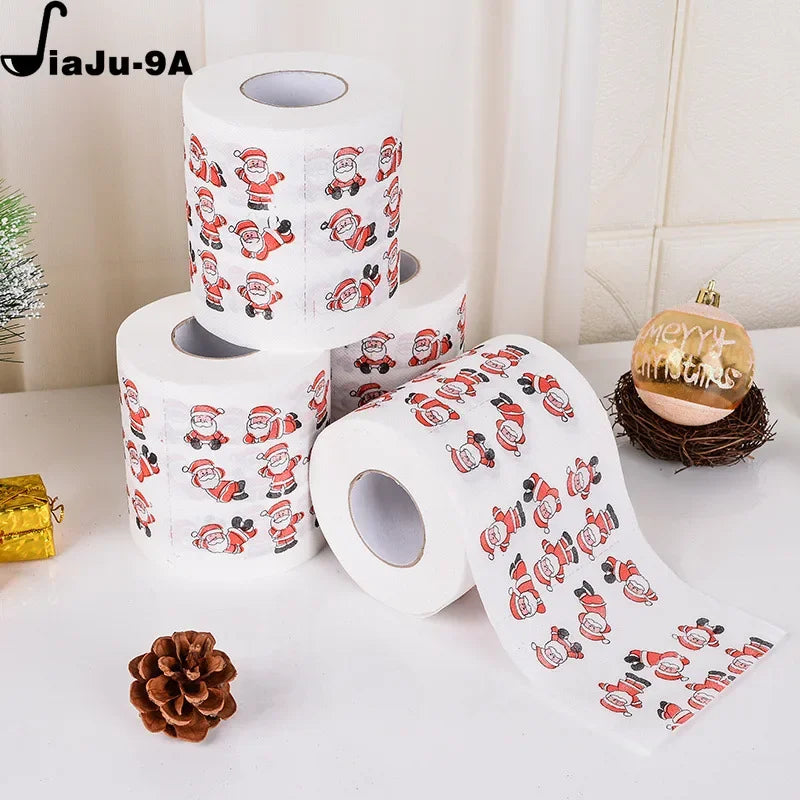 Christmas Toilet Roll Paper Home Santa Claus Bath Toilet Roll Paper