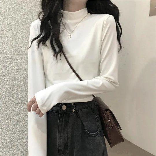MRMT Brand New Women's Long-Sleeved T-Shirt Slimming Half