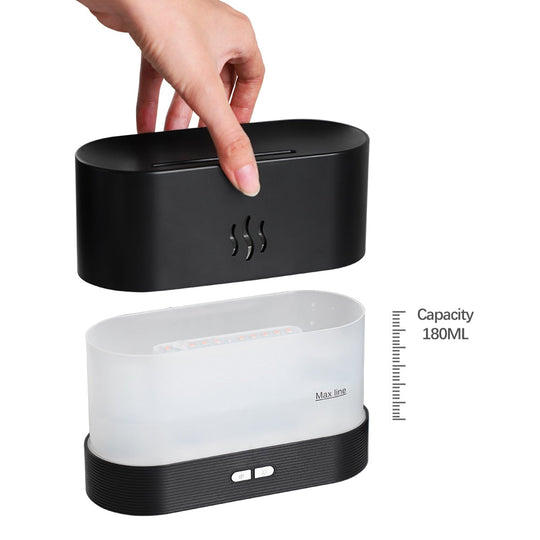 Flame Essential Oil Diffuser Air Humidifier Aromatherapy Fragrance
