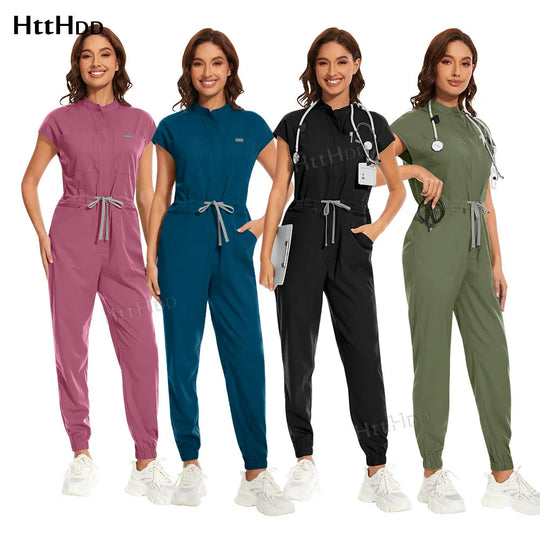 Wholesale Medical Apparel Scrub Uniform Women Short Sleeved Scrubs