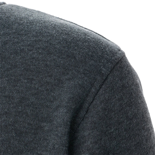 Men's casual sports zipper stand collar hoodie coat men's solid color
