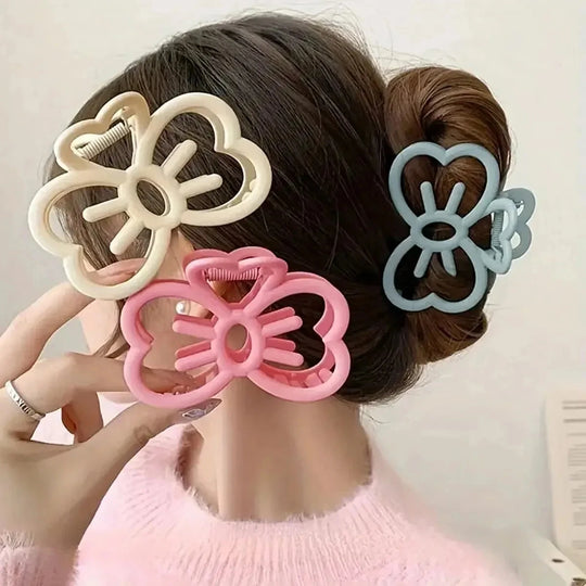 New Candy Color Cat Bow Hair Clip Plastic Claw Clip Fashion Crab Hair