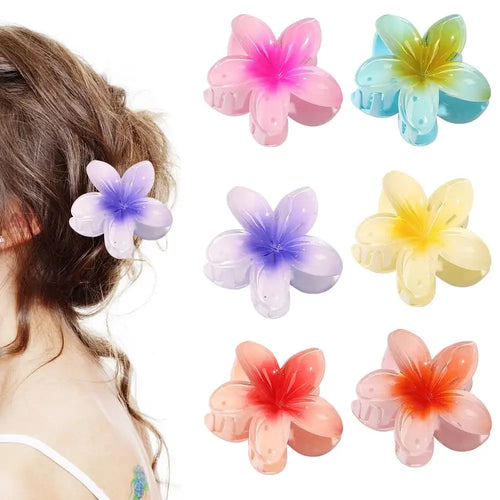 4Pcs Flower Hair Claw Clips for Women Fashion Large Hair Clips Beach