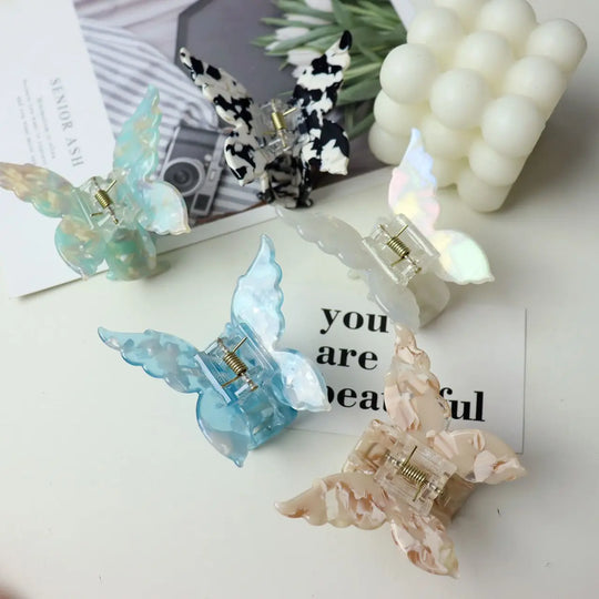 1PC French Butterfly Clip  Mermaid Hair Clip Acetic Acid Hair Clip