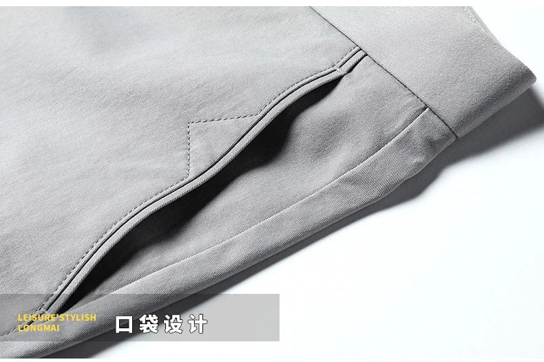 Top Grade 98% Cotton New Brand Casual Fashion Streetwear Slim Fit Long Pants Straight Pencil Trousers Men's Clothing