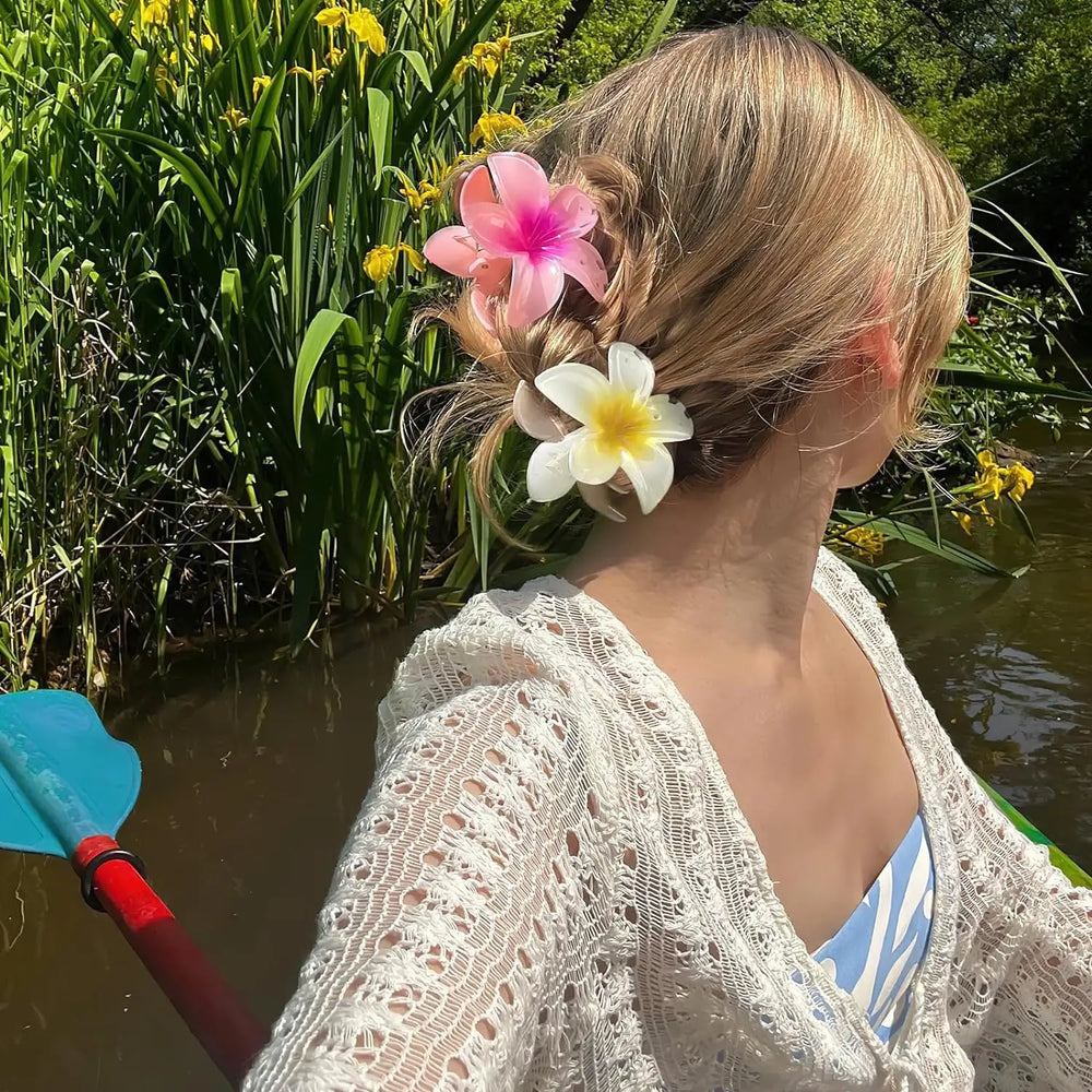 4Pcs Flower Hair Claw Clips for Women Fashion Large Hair Clips Beach