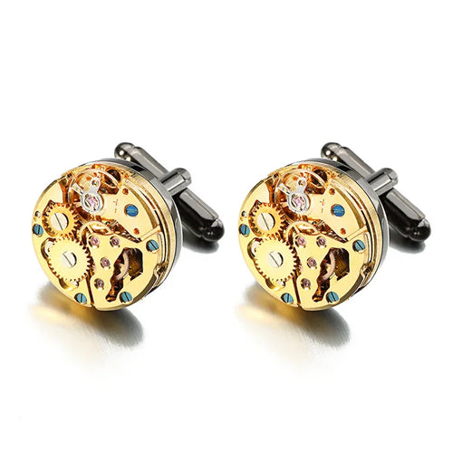 Brand Designer Watch Movement Cufflinks For Mens Business Wedding