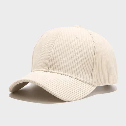 Spring Autumn Corduroy Baseball Cap for Women Men Unisex Vintage Solid