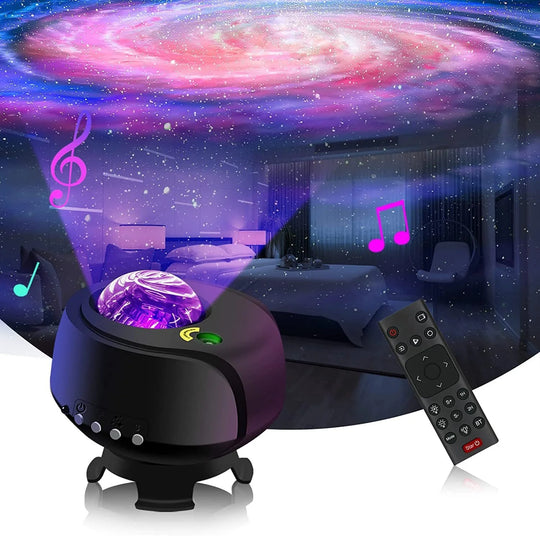 New Color Changing Nebula Aurora Starry Sky Music Star Galaxy Projector Night Light For Home Party Bedroom Gifts