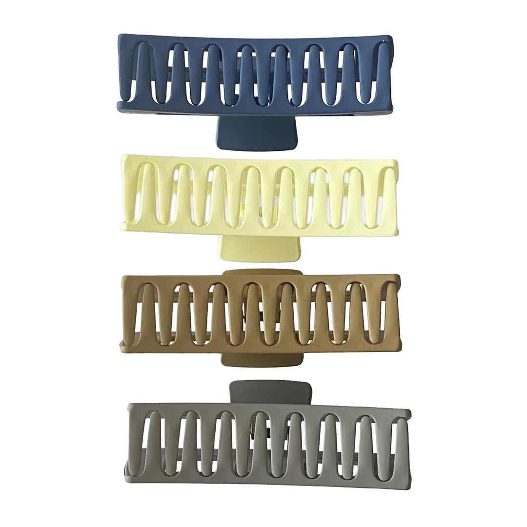 LOVELLO Plastic  Jumbo Square Hair Claw Clips for Women Accessories