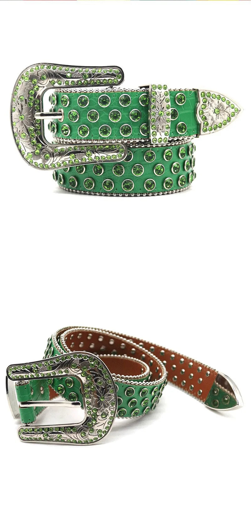 men & women fashion hip hop rock diamond studded belts soft leather rhinestone belt women designer waistband green pin buckle strapon