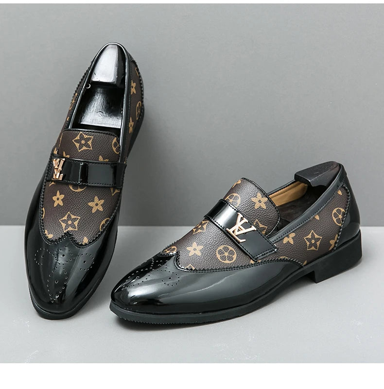 Summer British Slip-On Small Leather Shoes for Men, Lazy Korean Style Versatile Casual Leather Shoes for Men, Business Men's Sho