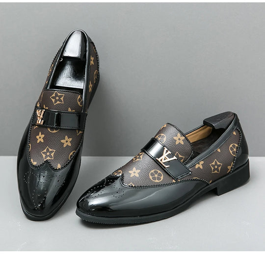Summer British Slip-On Small Leather Shoes for Men, Lazy Korean Style Versatile Casual Leather Shoes for Men, Business Men's Sho
