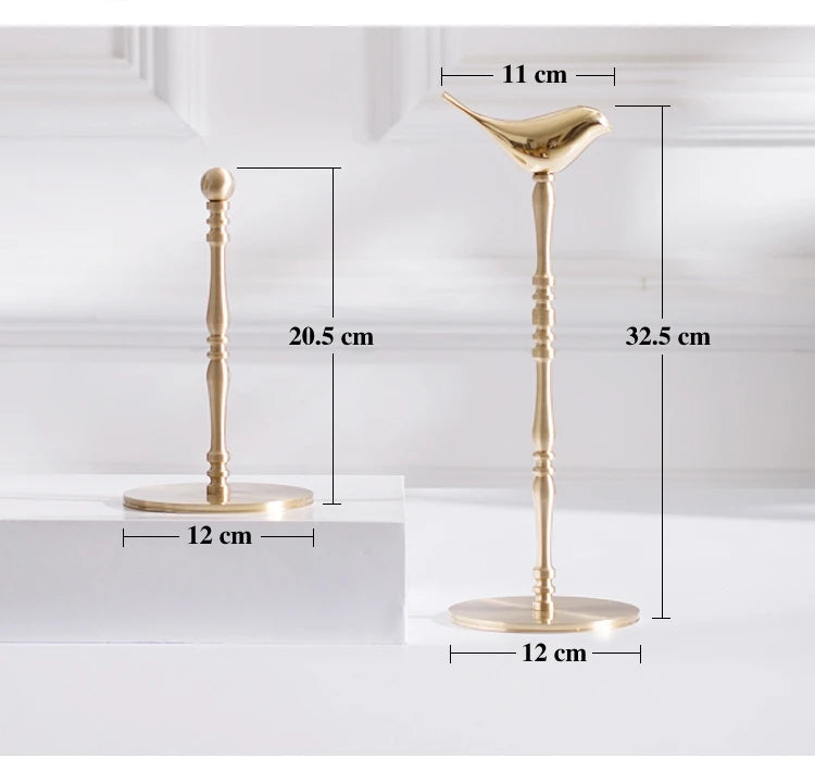 Light luxury brass paper towel holder simple kitchen roll Nordic