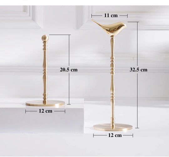Light luxury brass paper towel holder simple kitchen roll Nordic