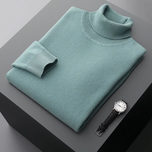 Fall/Winter 100% Wool Bottoming Shirt Men's Thickened Turtleneck