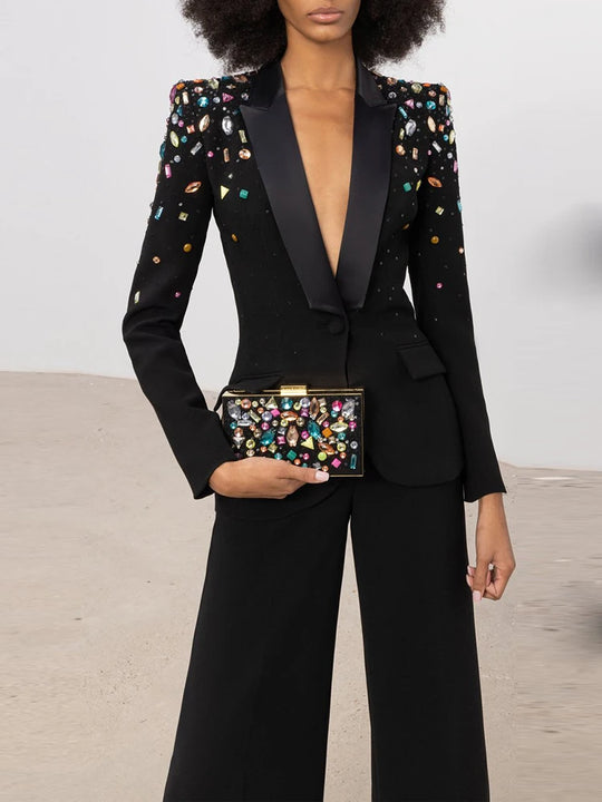 HIGH STREET Newest 2024 Designer Runway Fashion Suit Set Women's Slim