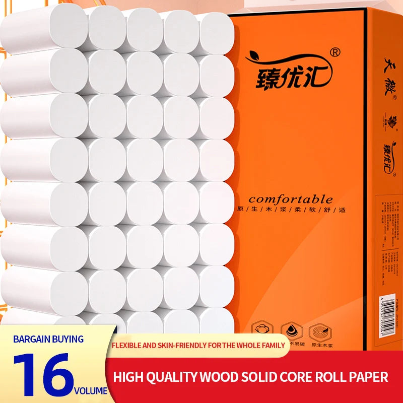 48 rolls of household toilet paper hand towel toilet paper integral paper towel log rolls coreless rolls