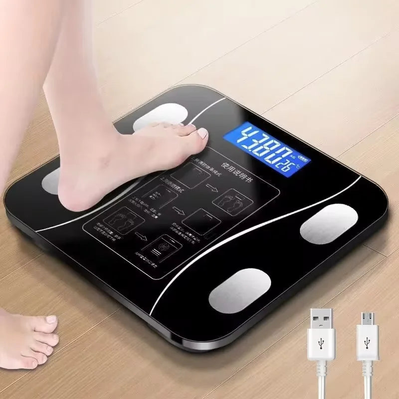 Smart with smart APP synchronized weight scale bathroom digital scale Bluetooth body fat scale body composition analyzer