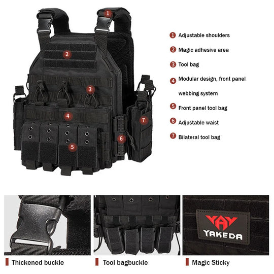 Quick dismantling tactical training vest outdoor CS protective equipment combat vest camouflage suit