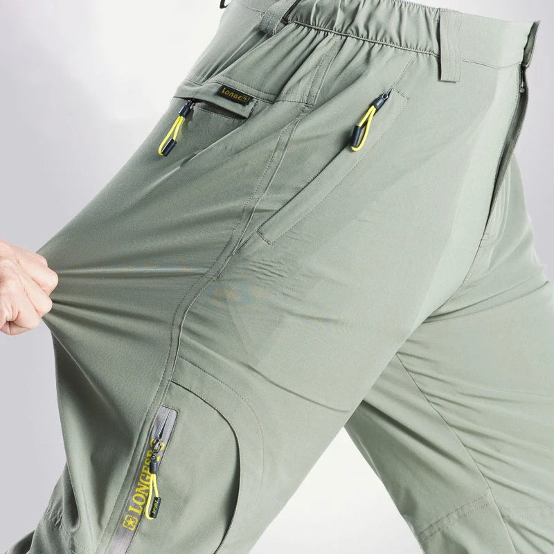 5XL Men's Outdoor Hiking Pants With Belt Quick-drying Waterproof