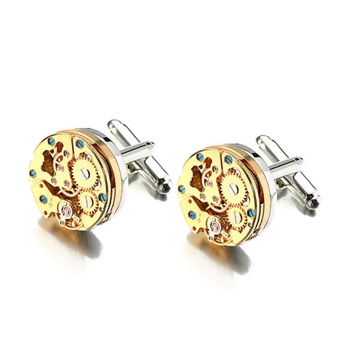 Brand Designer Watch Movement Cufflinks For Mens Business Wedding