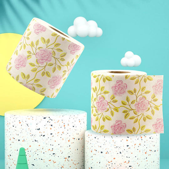 Toilet Paper Printed Roll Paper Decorative Flower Printing Napkin