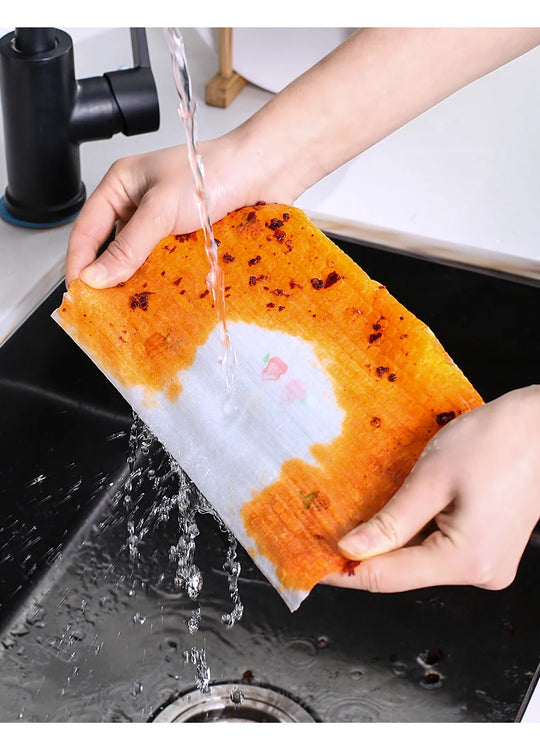 50/100pcs A Roll  Dish Cloth Disposable Rags Non -woven Rag Home Kitchen One-time Dishrag Universal Car Wipe Shoe Cleaning Wipes