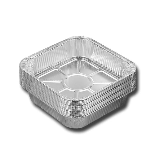 50PCS 20CM Square Air Fryer Aluminum Foil Pan Oven BBQ Tray Food