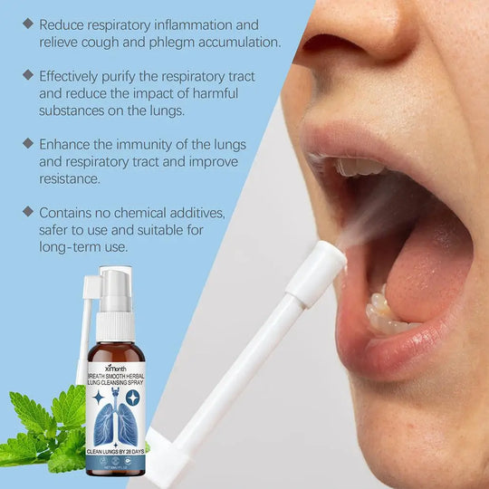 New 30ml Herbal Lung Cleanse Mist Powerful Lung Support Spray Herbal & Breathe Health Care Mist Herbal Cleanse Cleanse Lung B1J9