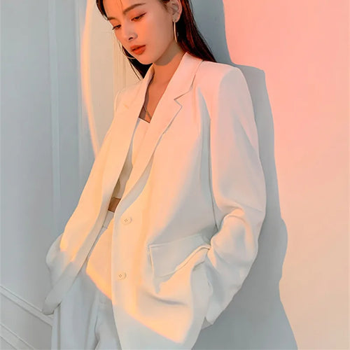 Casual Long Sleeve Suit Jacket Blazer Office Lady Spring Autumn