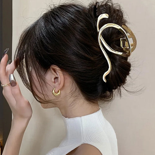 Metal Geometric Hair Claw Crab Hairpins Fashion Cross Hair Clips